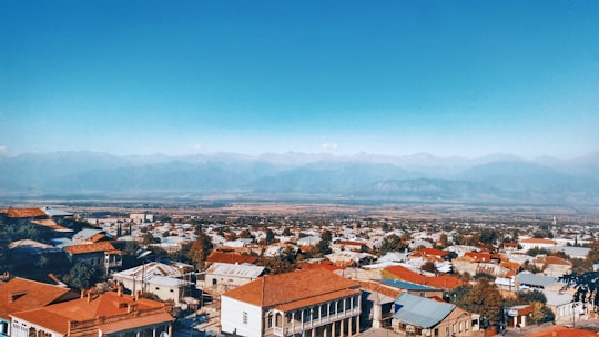 aerial view of city buildings during daytime in Siğnaği Georgia