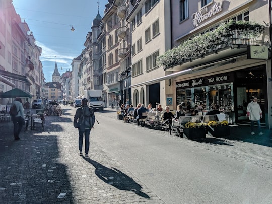 people walking on street during daytime in Lindenhof Switzerland