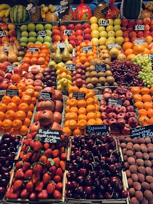 orange and red apple fruits