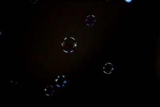 water droplets on black surface