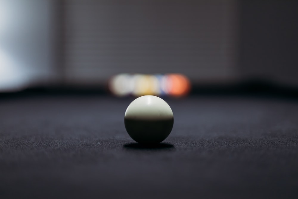 white ball on billiard table