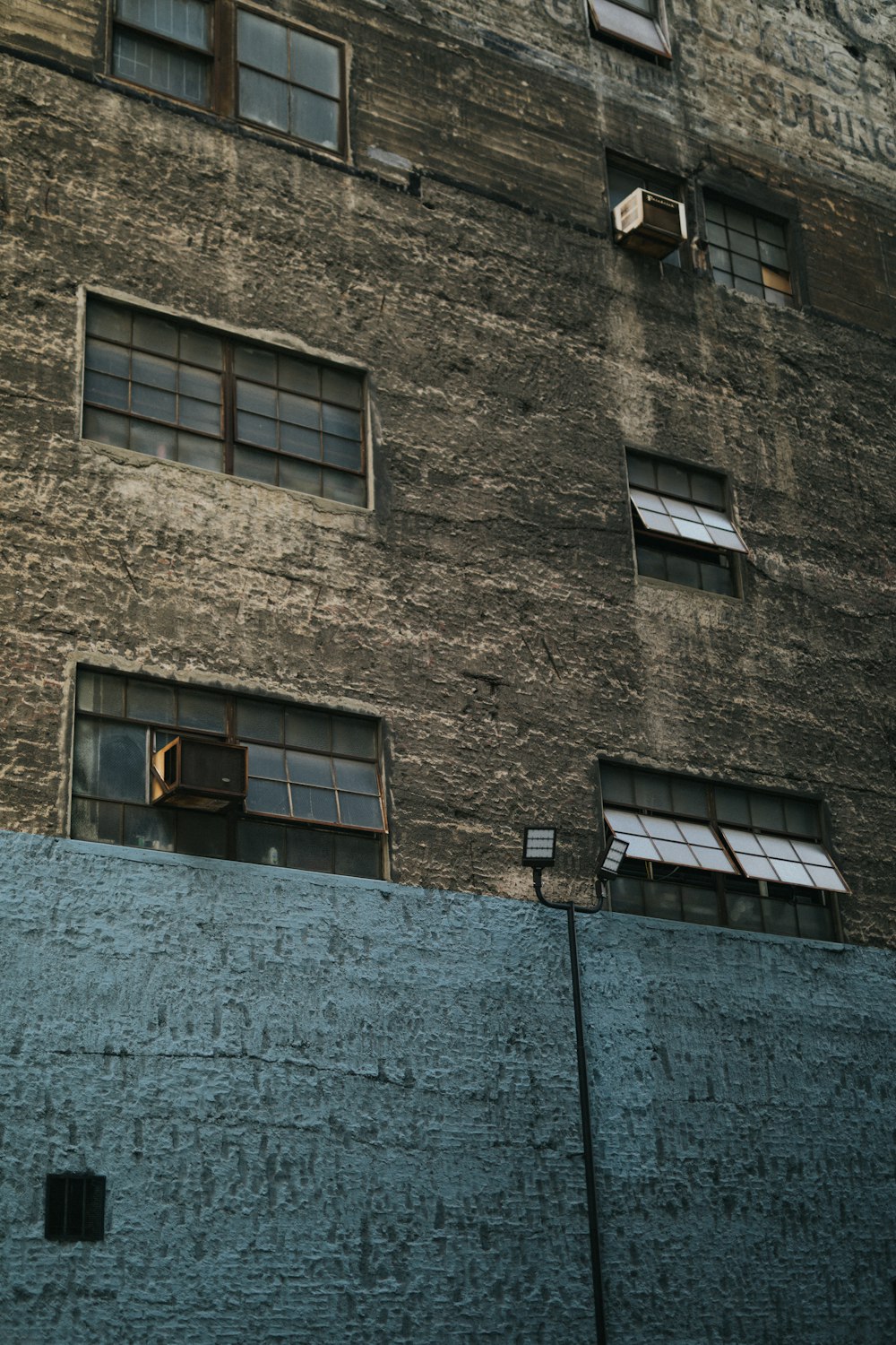 blue and white concrete building