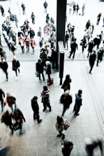people walking on gray concrete floor