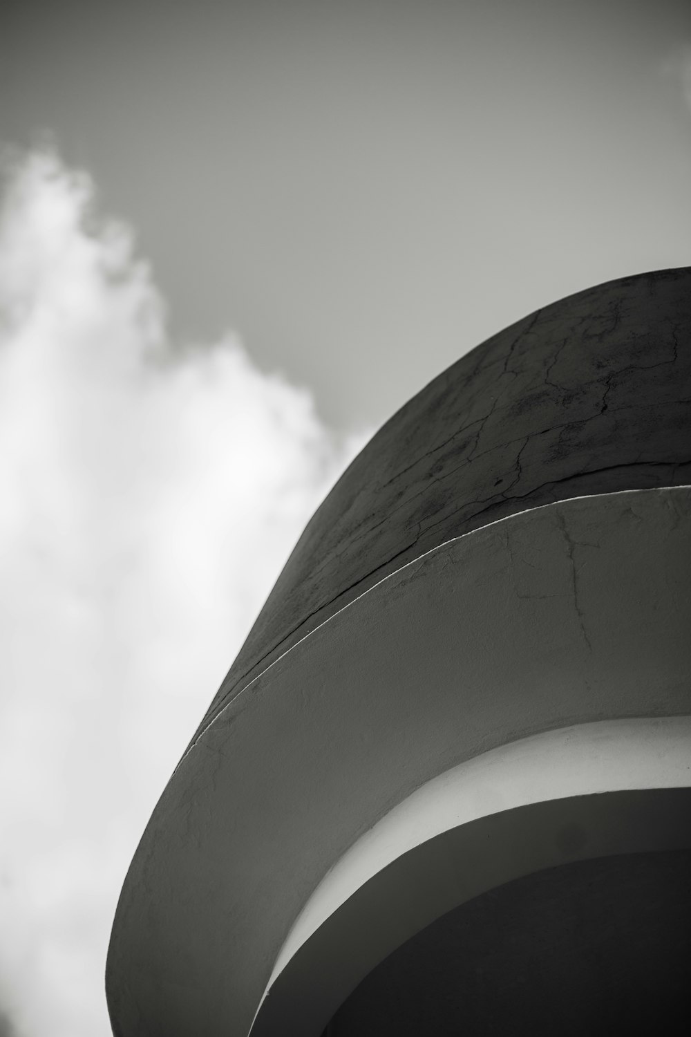 grayscale photo of concrete building