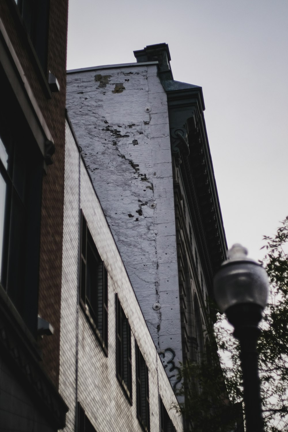 black and white concrete building