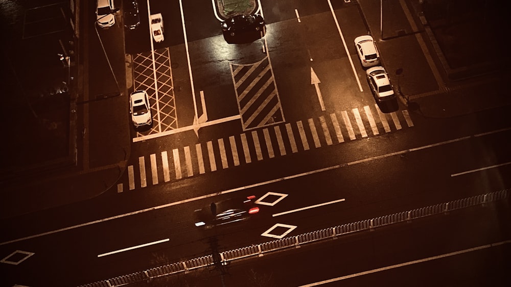 cars on road during night time