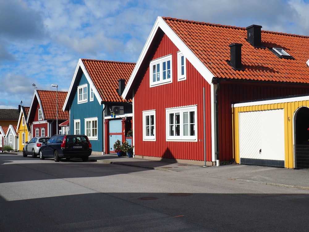 red white and brown house