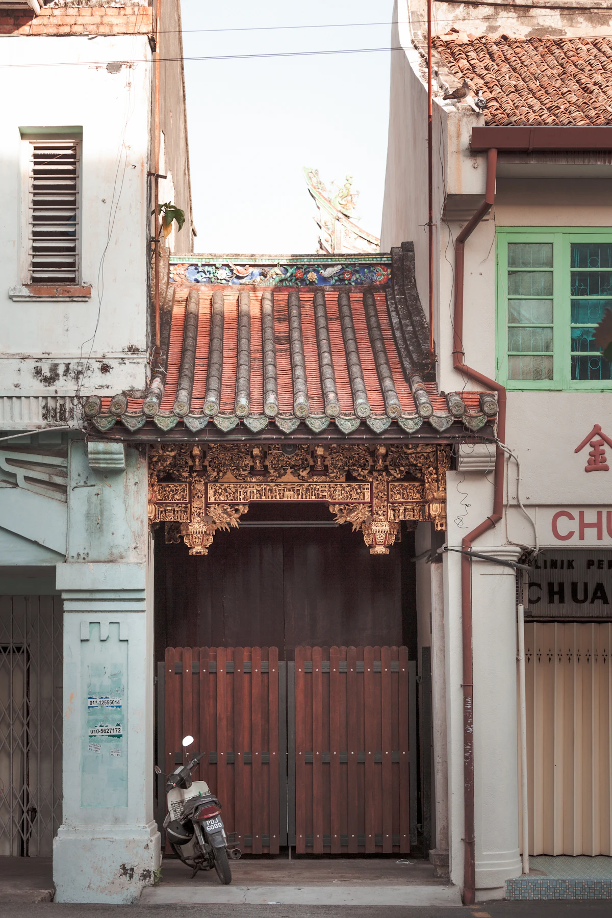 Heritage shophouse facade in George Town, Penang, property investment Malaysia