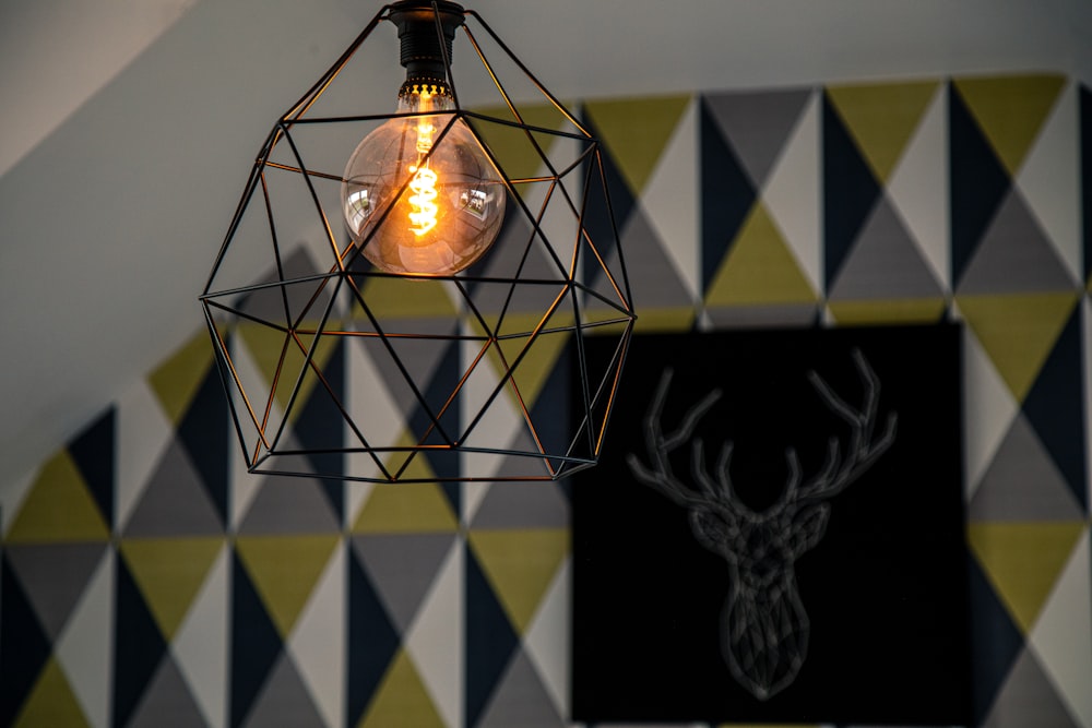 black and brown pendant lamp