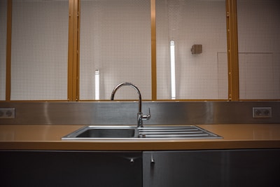 Modern kitchen faucet with soft treated water