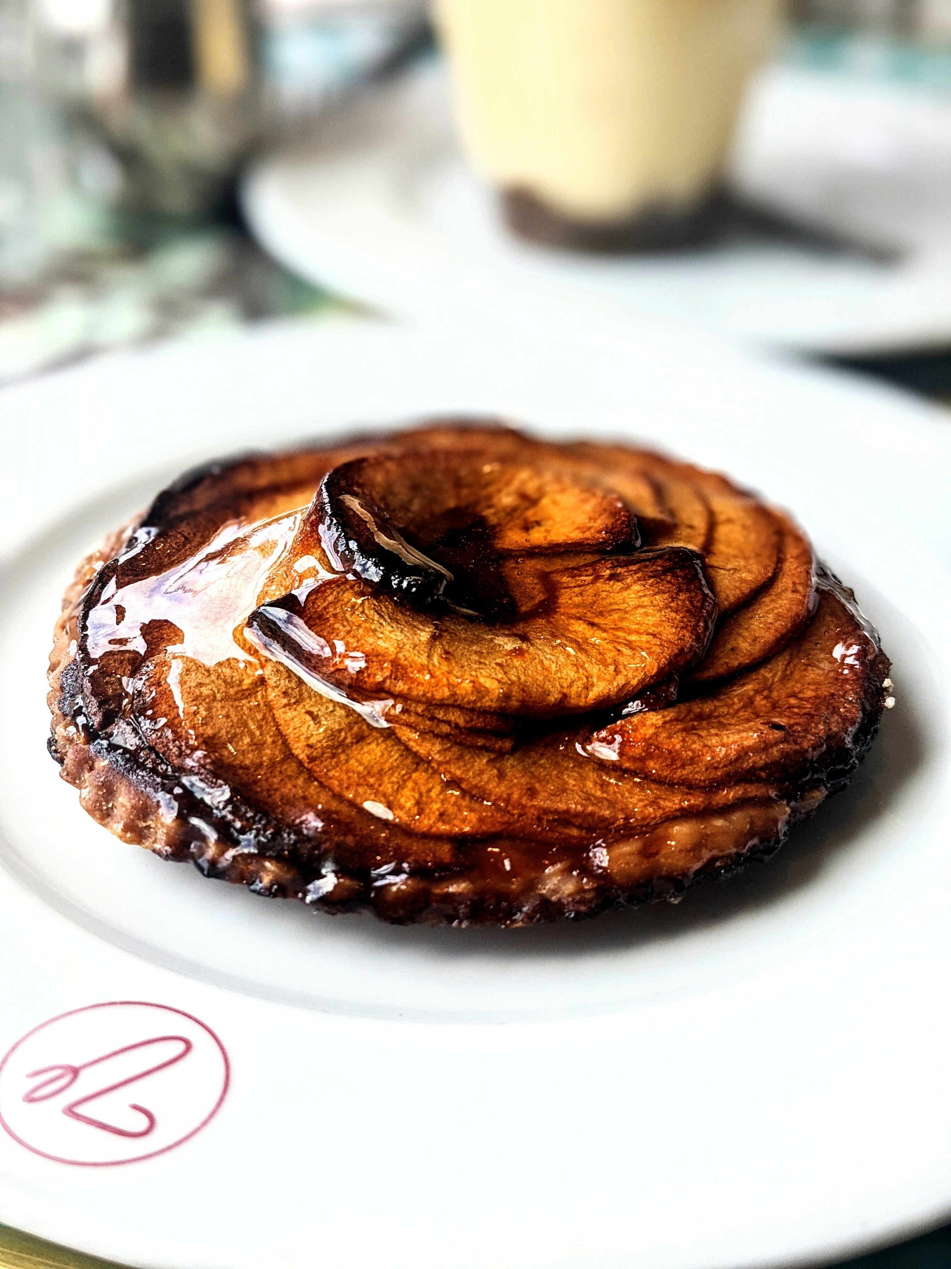 brown pastry on white ceramic plate