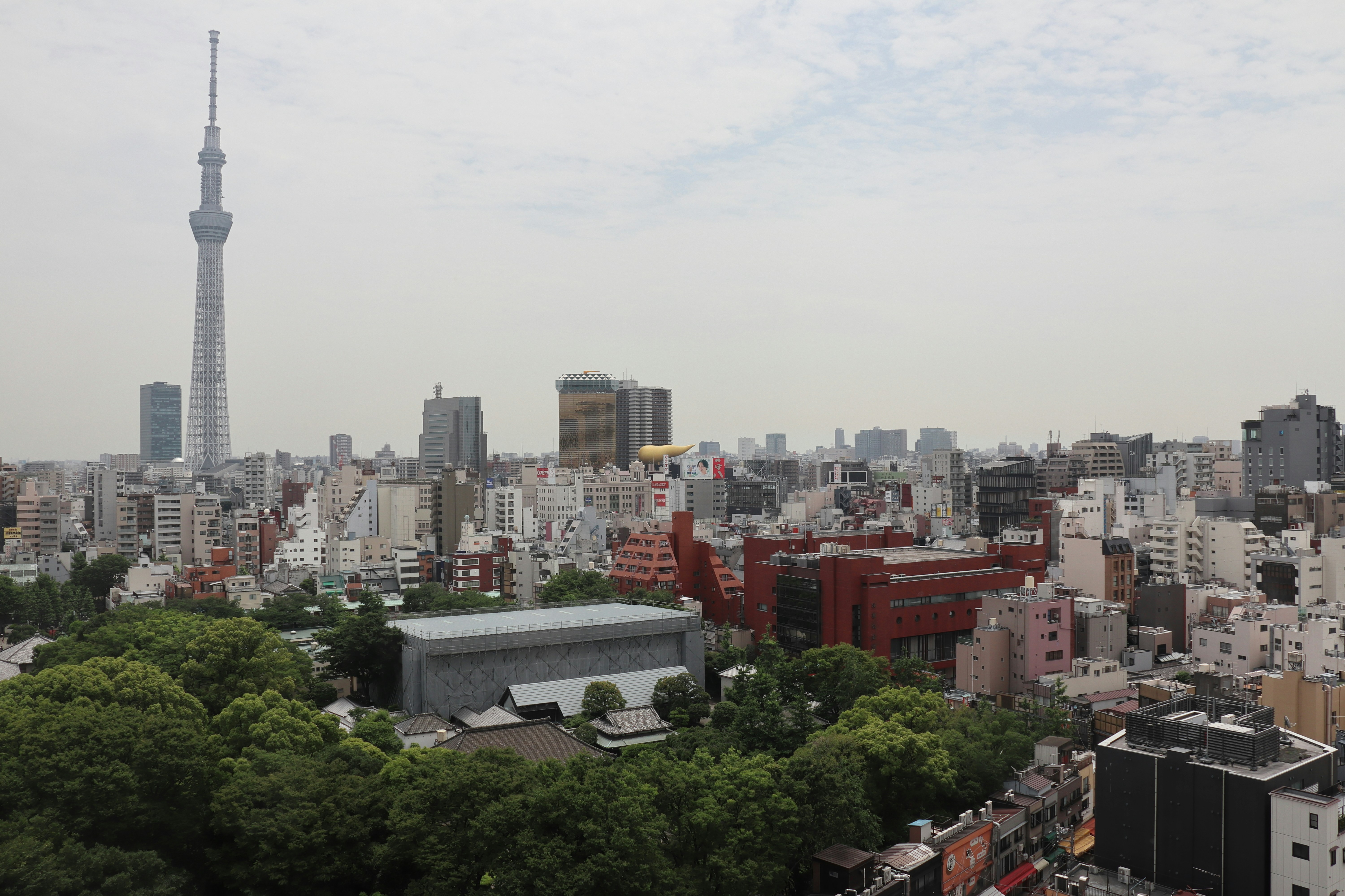 city with high rise buildings under white sky during daytime