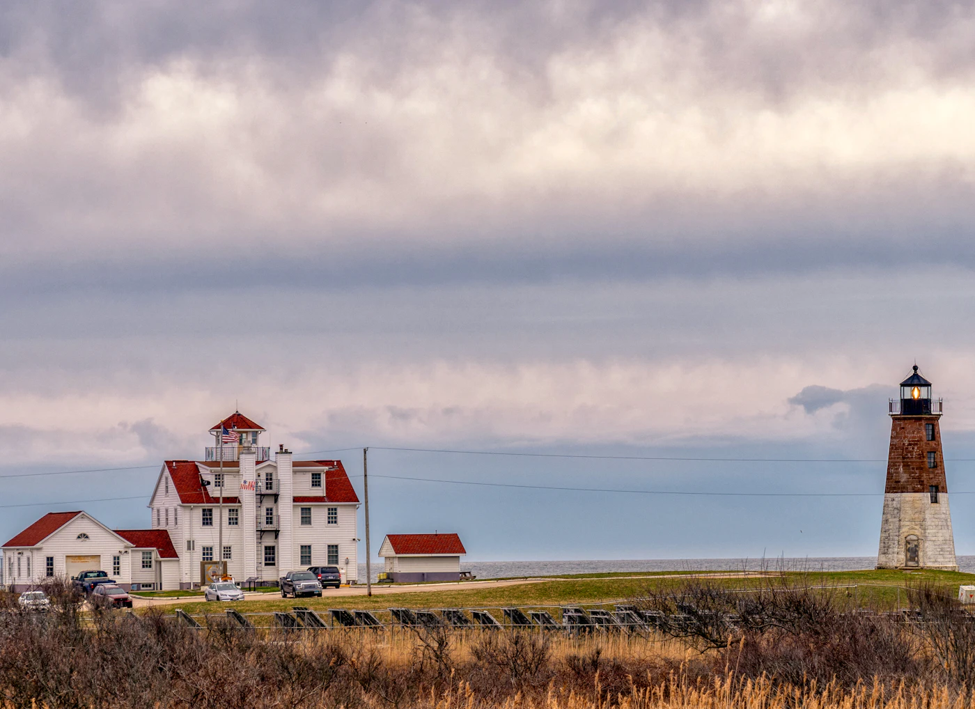 Lighthouse on the Narragansett coast, Rhode Island