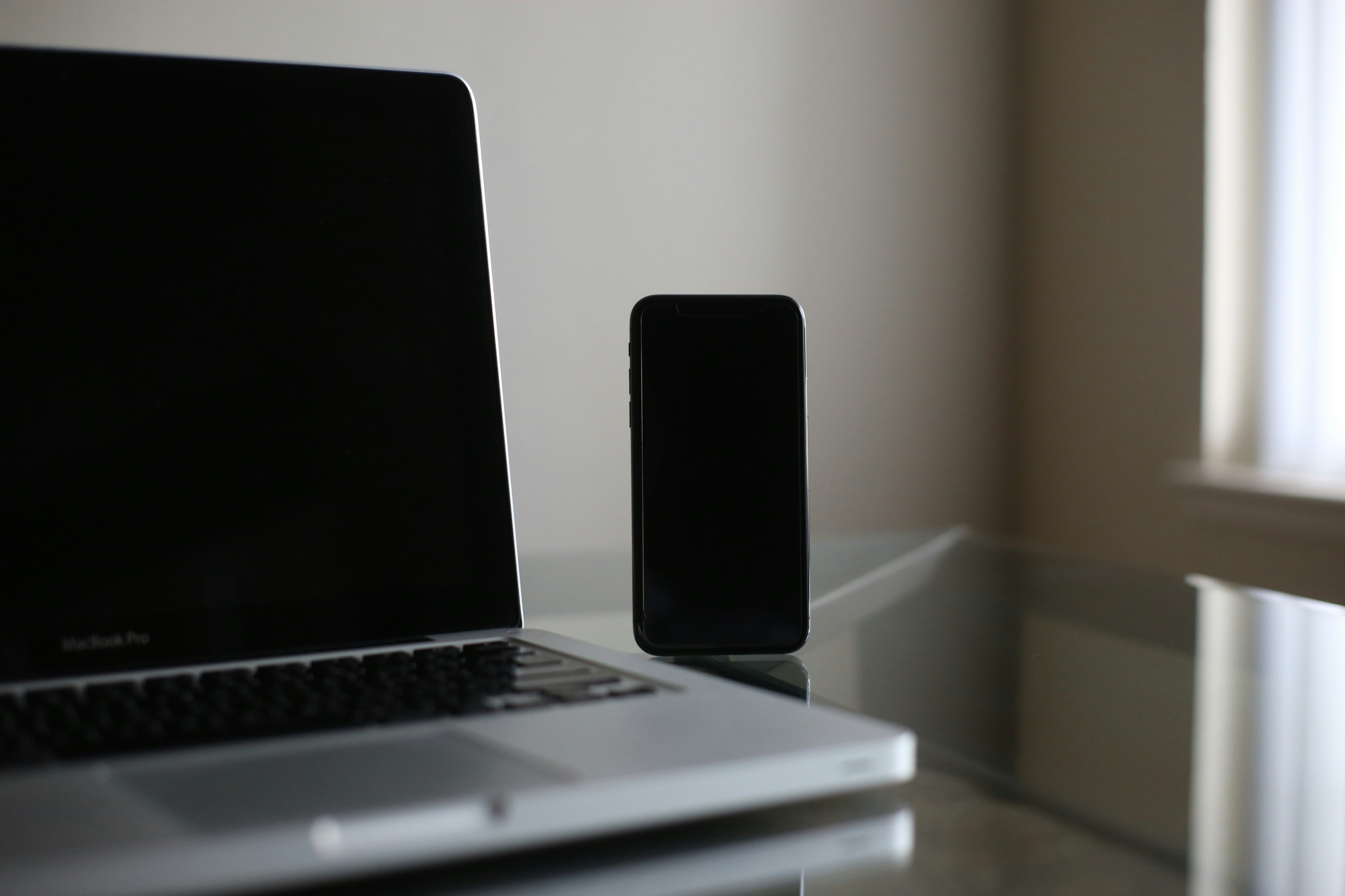 black and silver laptop computer