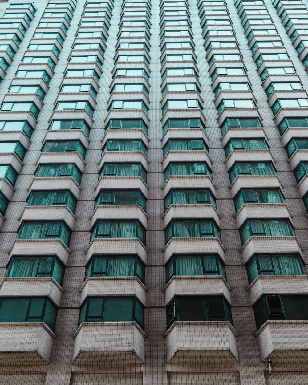 blue and white concrete building