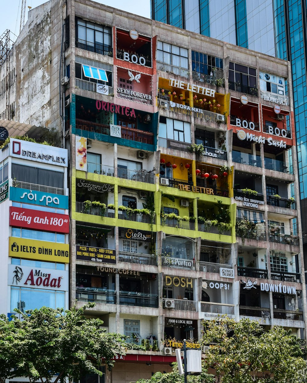 white red and yellow concrete building