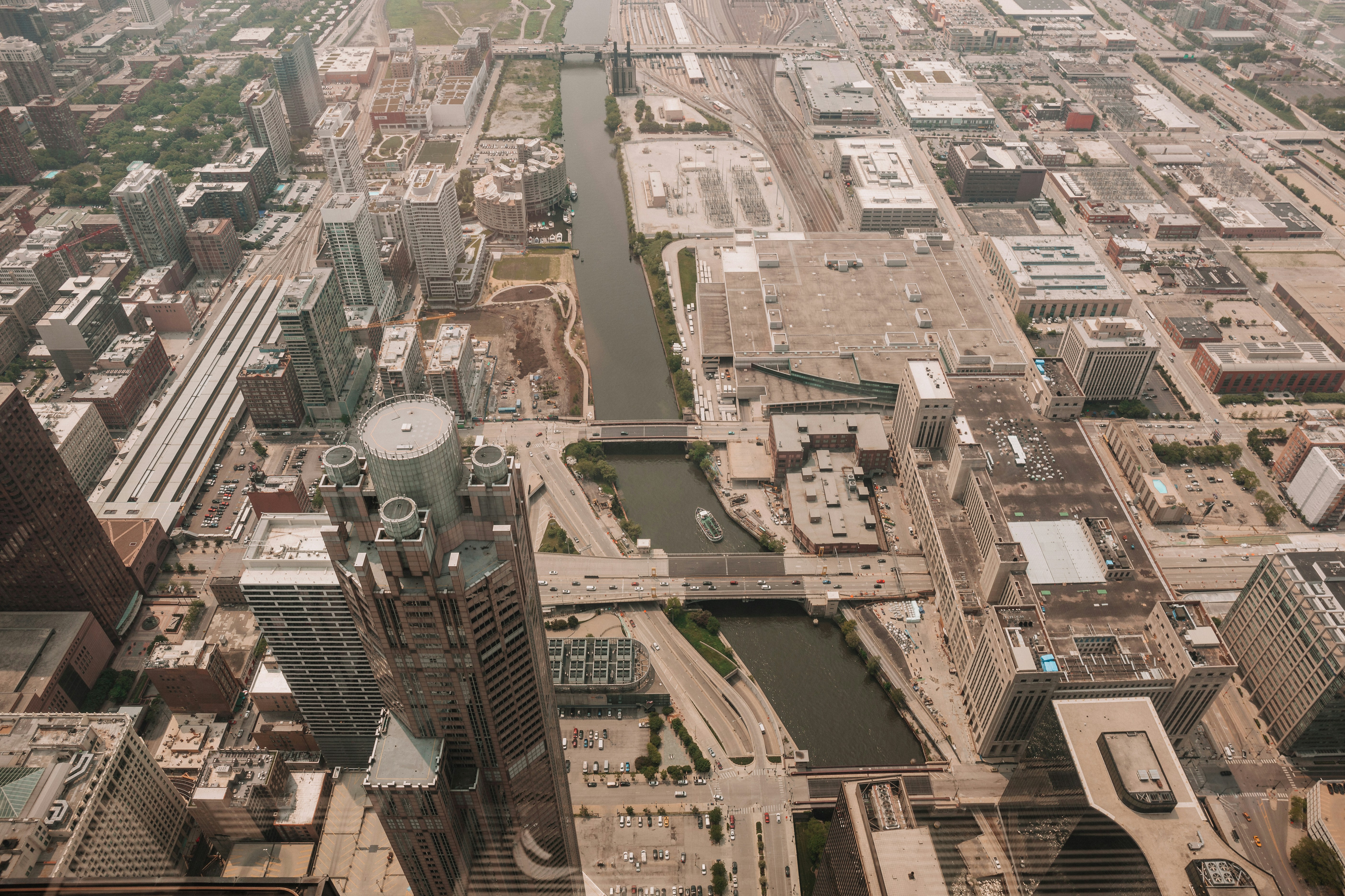 Vista aérea del Soldier Field en Chicago