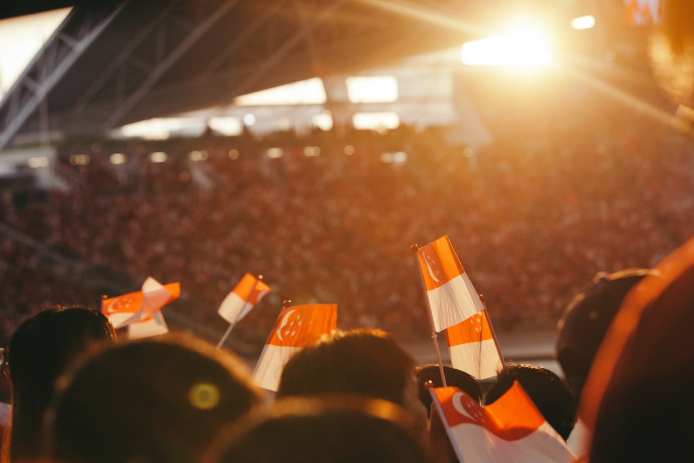 people gathering in a concert during night time