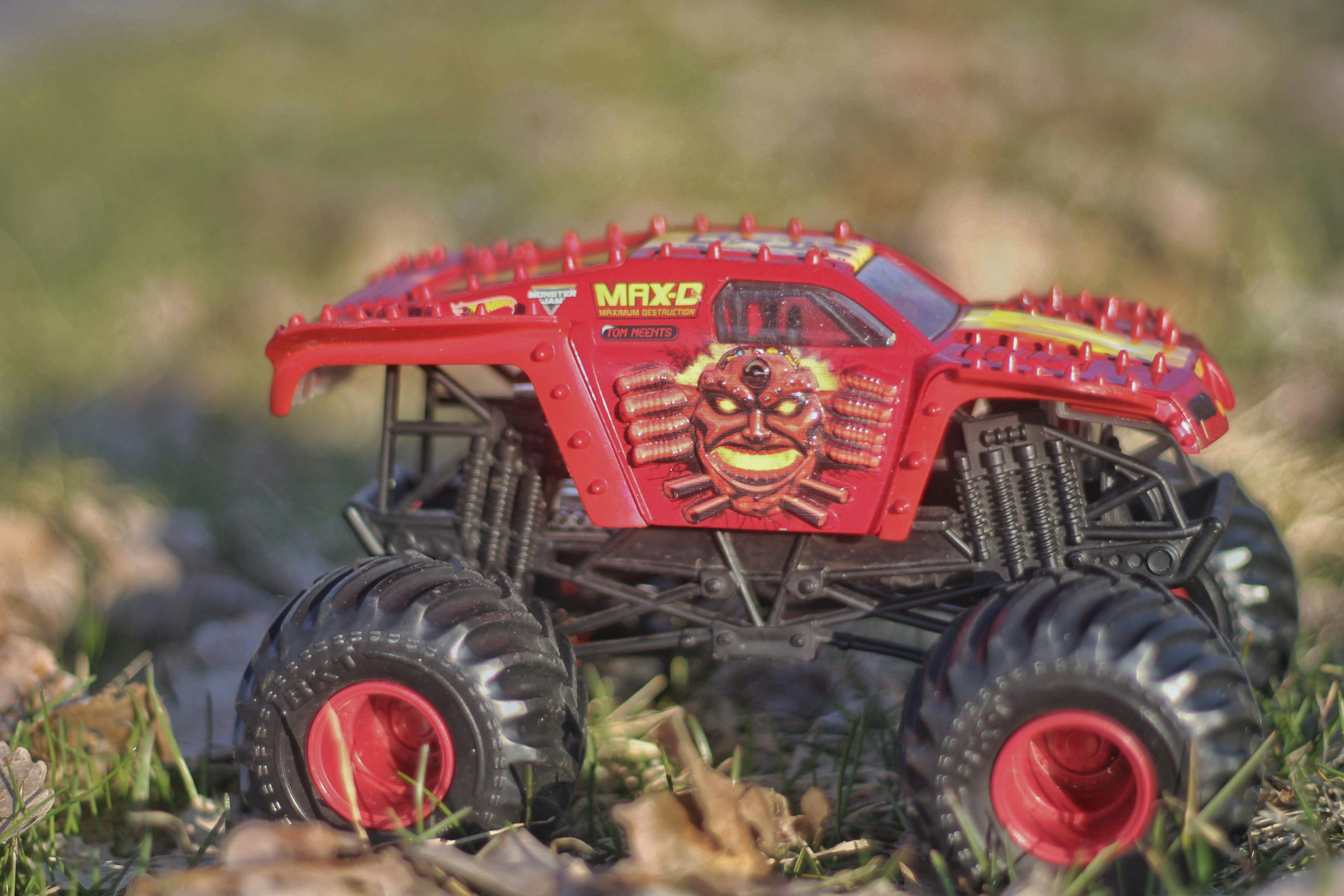 red max d monster truck toy