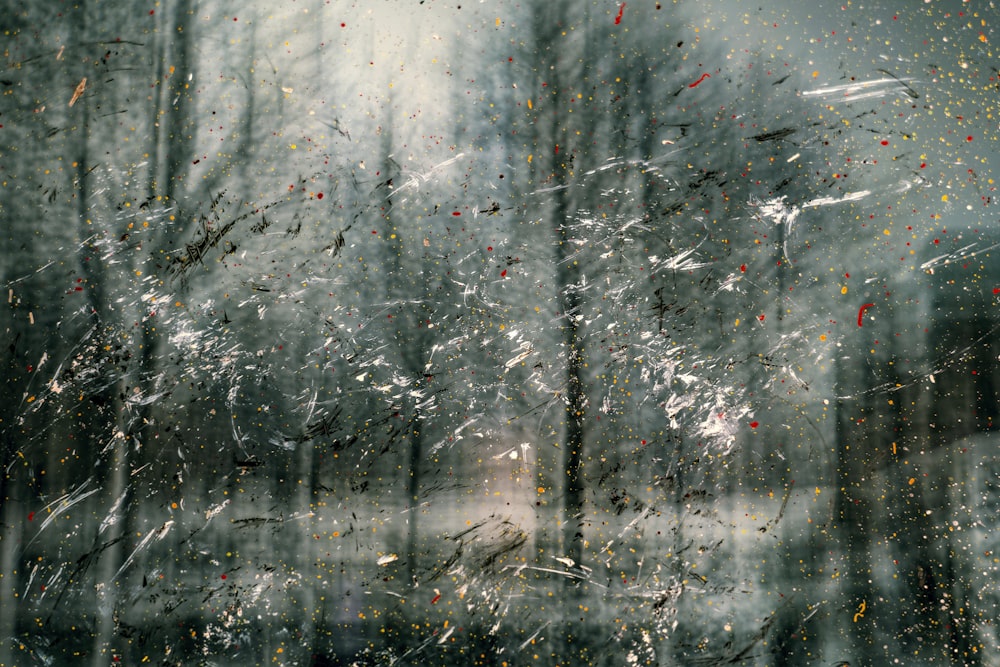 water droplets on glass window