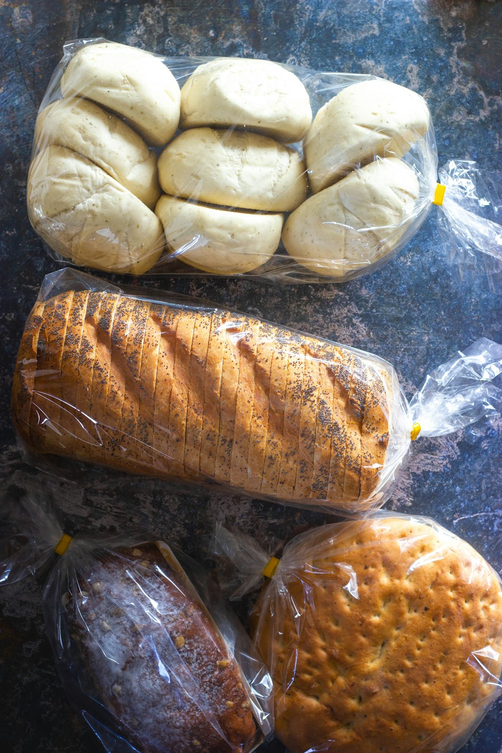 brown bread in clear plastic pack