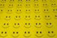 yellow and black heart print textile