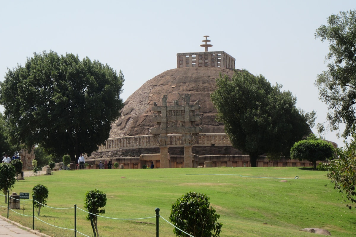 The Great Stupa at golden hour