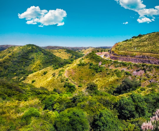 green trees on mountain under blue sky during daytime in Córdoba Argentina