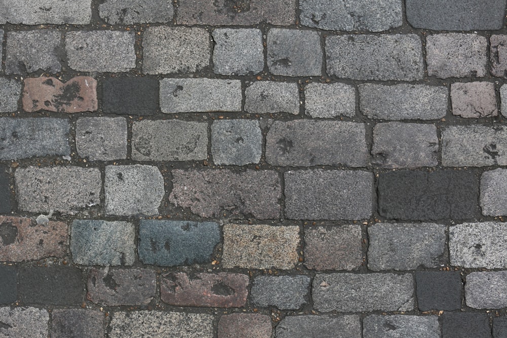 gray and brown brick pavement