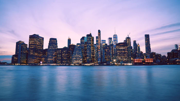 Real photograph of a city skyline