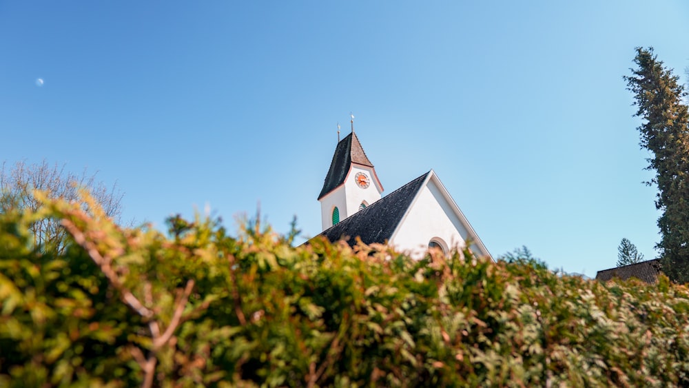 white and black concrete church under blue sky during daytime