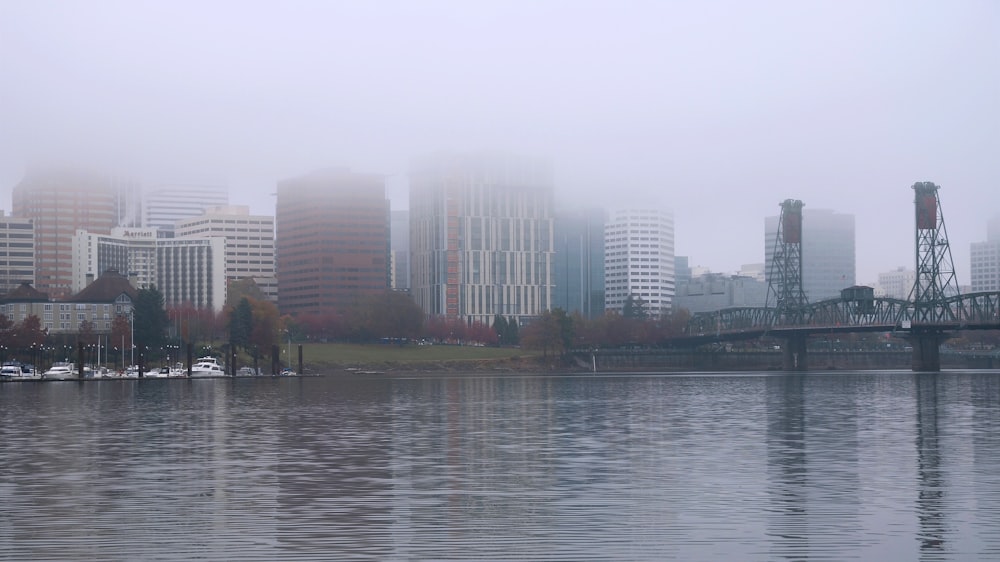 body of water near city buildings during daytime