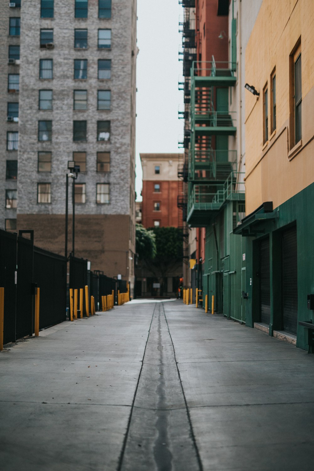 empty road between concrete buildings during daytime