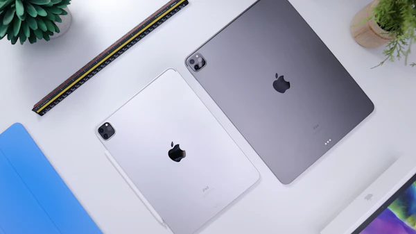 iPad Pro on white desk