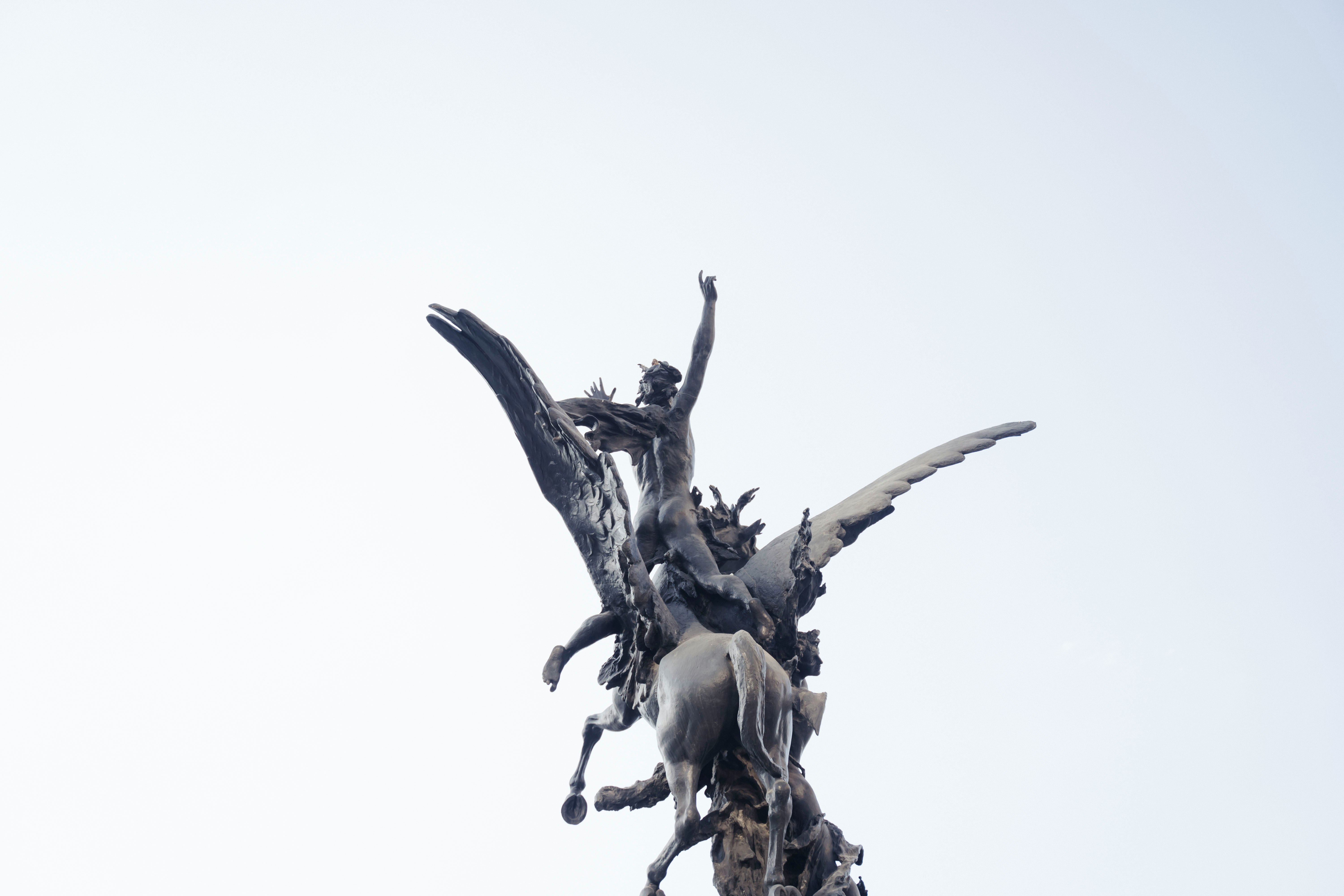 black and white dragon statue