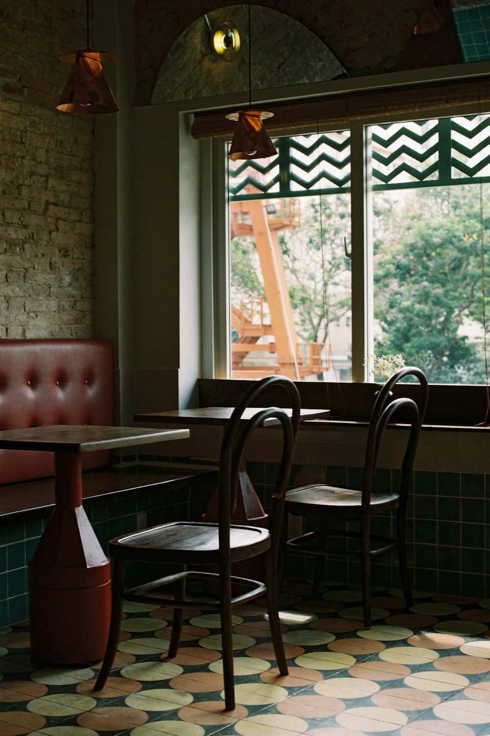 brown wooden table and chairs