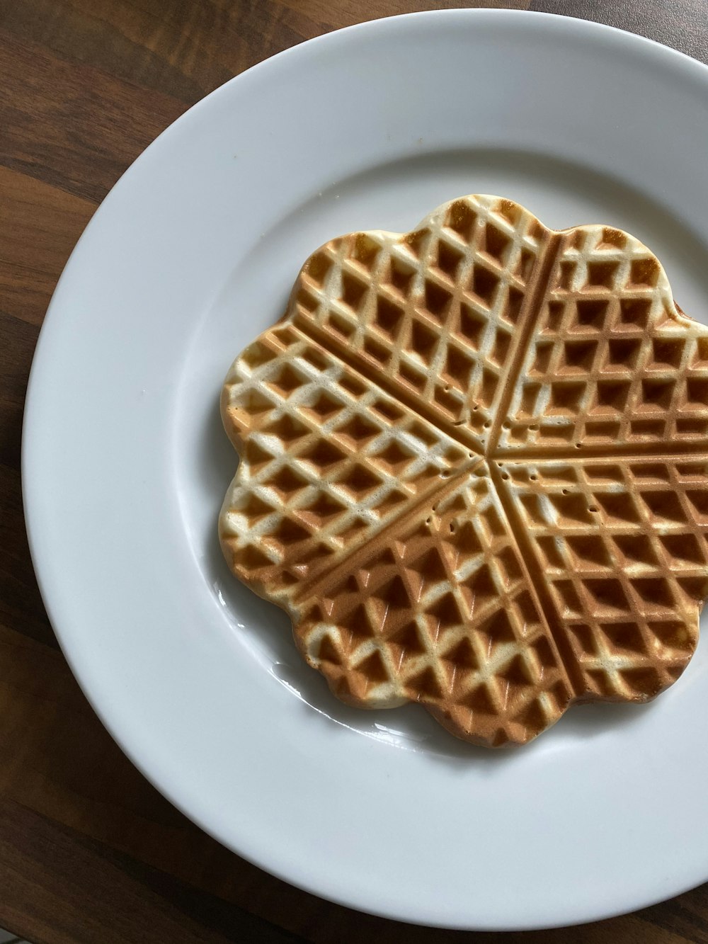 waffle on white ceramic plate