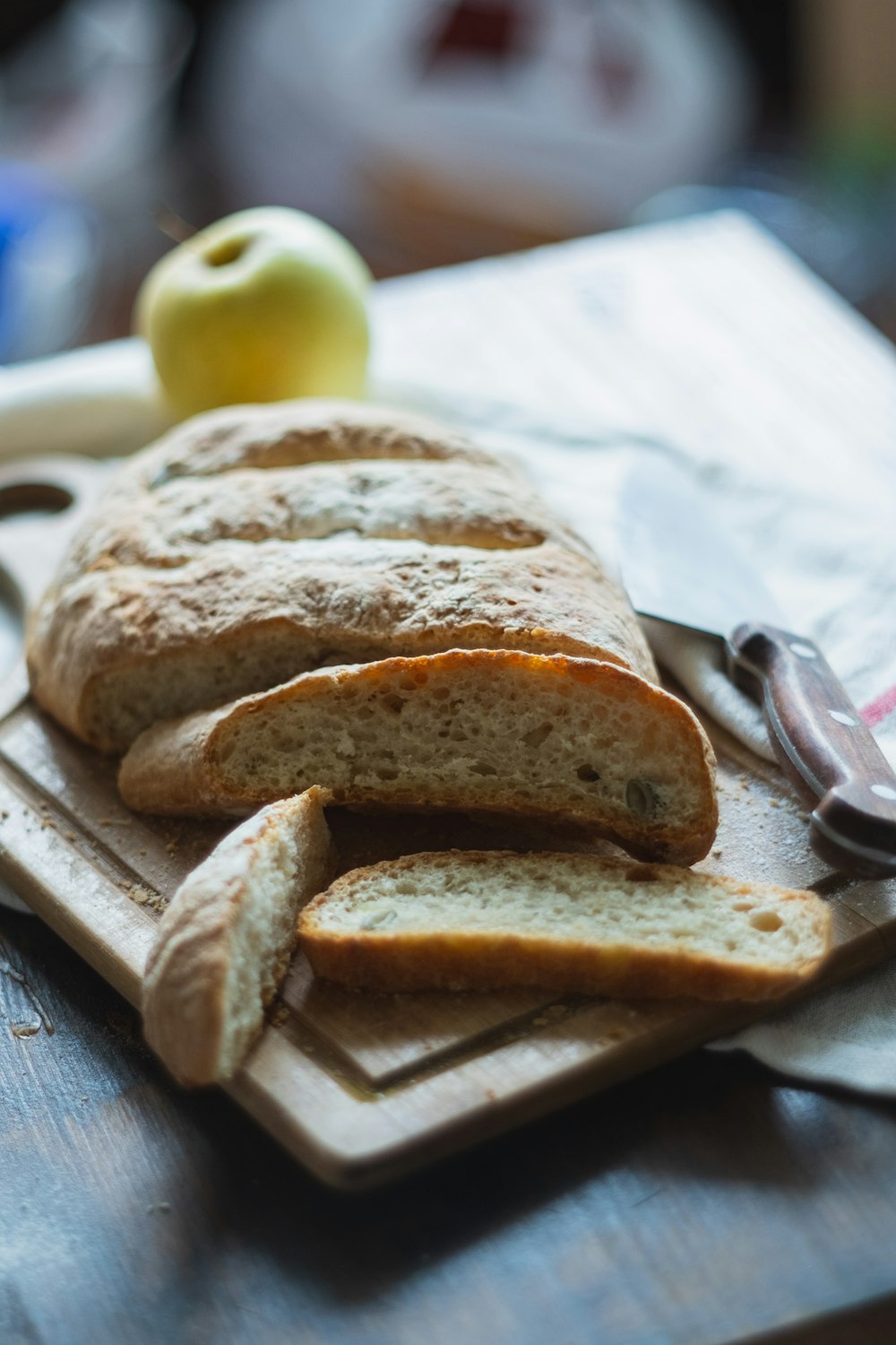 bread on white ceramic plate