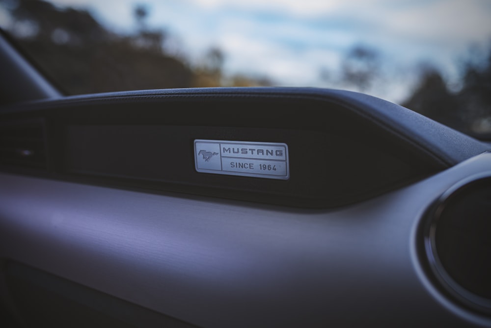 black and white car interior