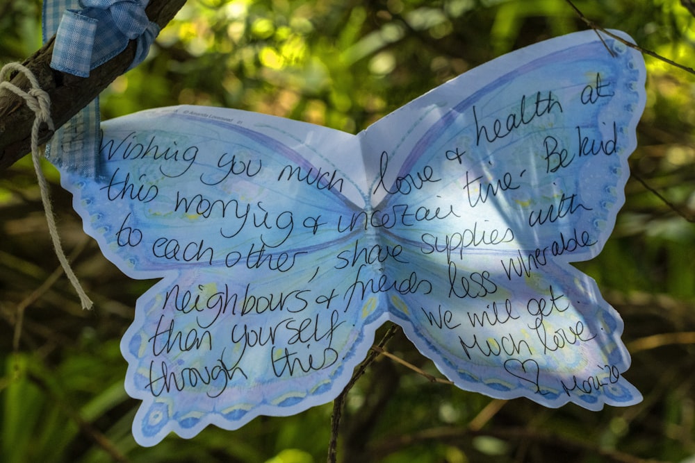 blue and white heart shaped ornament