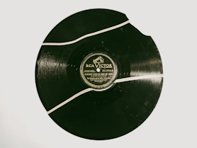 black and white vinyl record