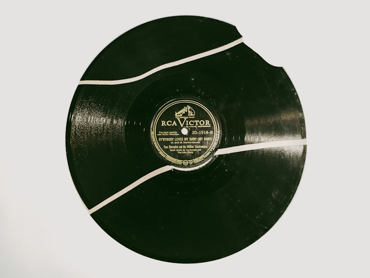 A vinyl pressing plant where music takes physical form through heat and pressure