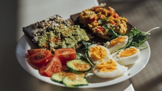 cooked food on white ceramic plate