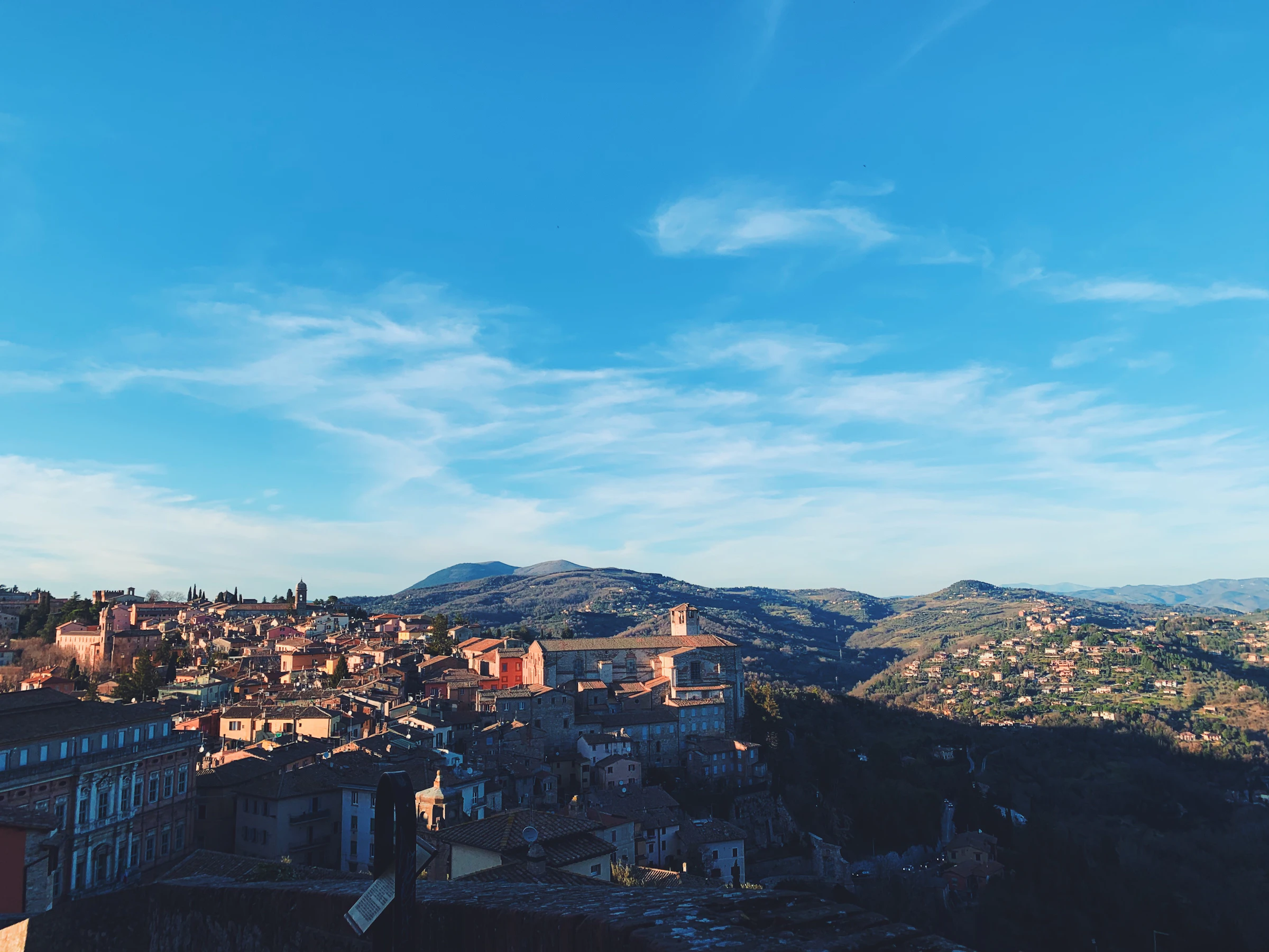 Vista aerea di Perugia dal Belvedere