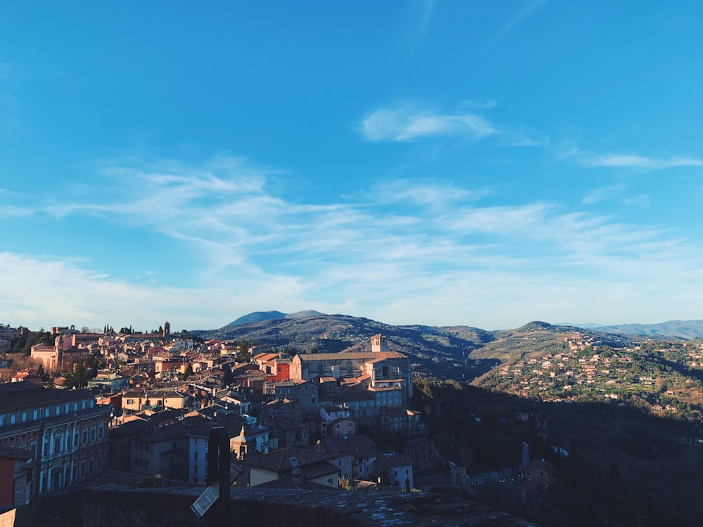 aerial view of city under blue sky during daytime