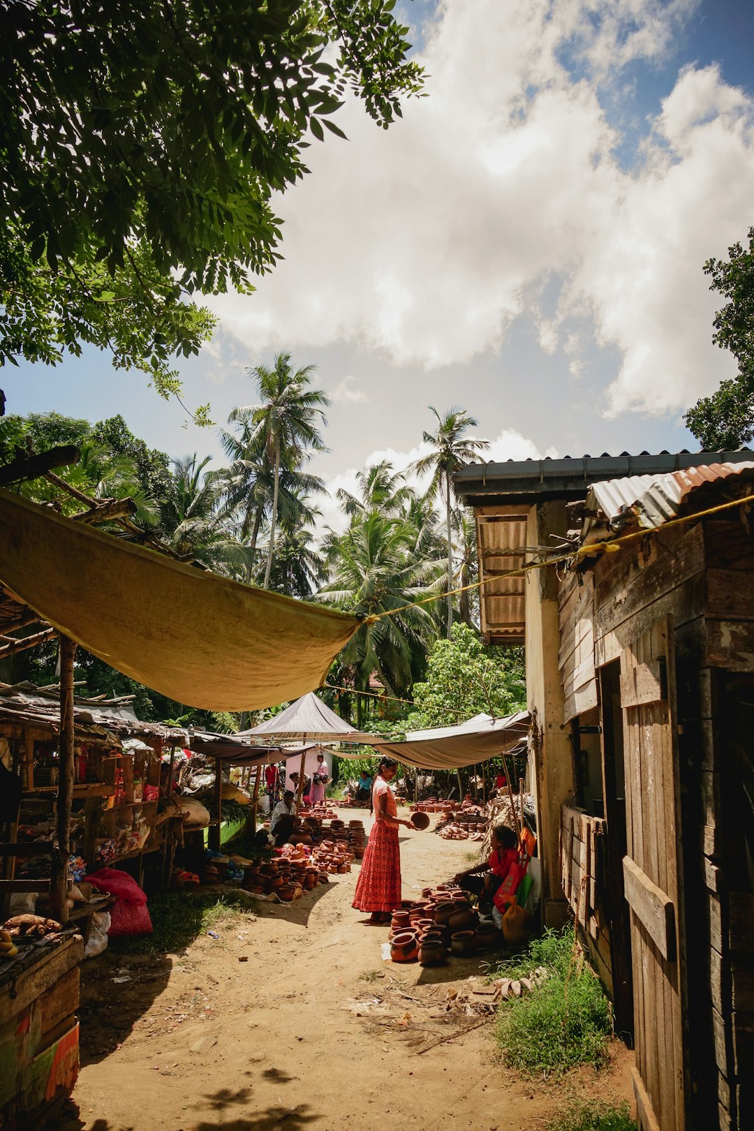 people walking on market during daytime