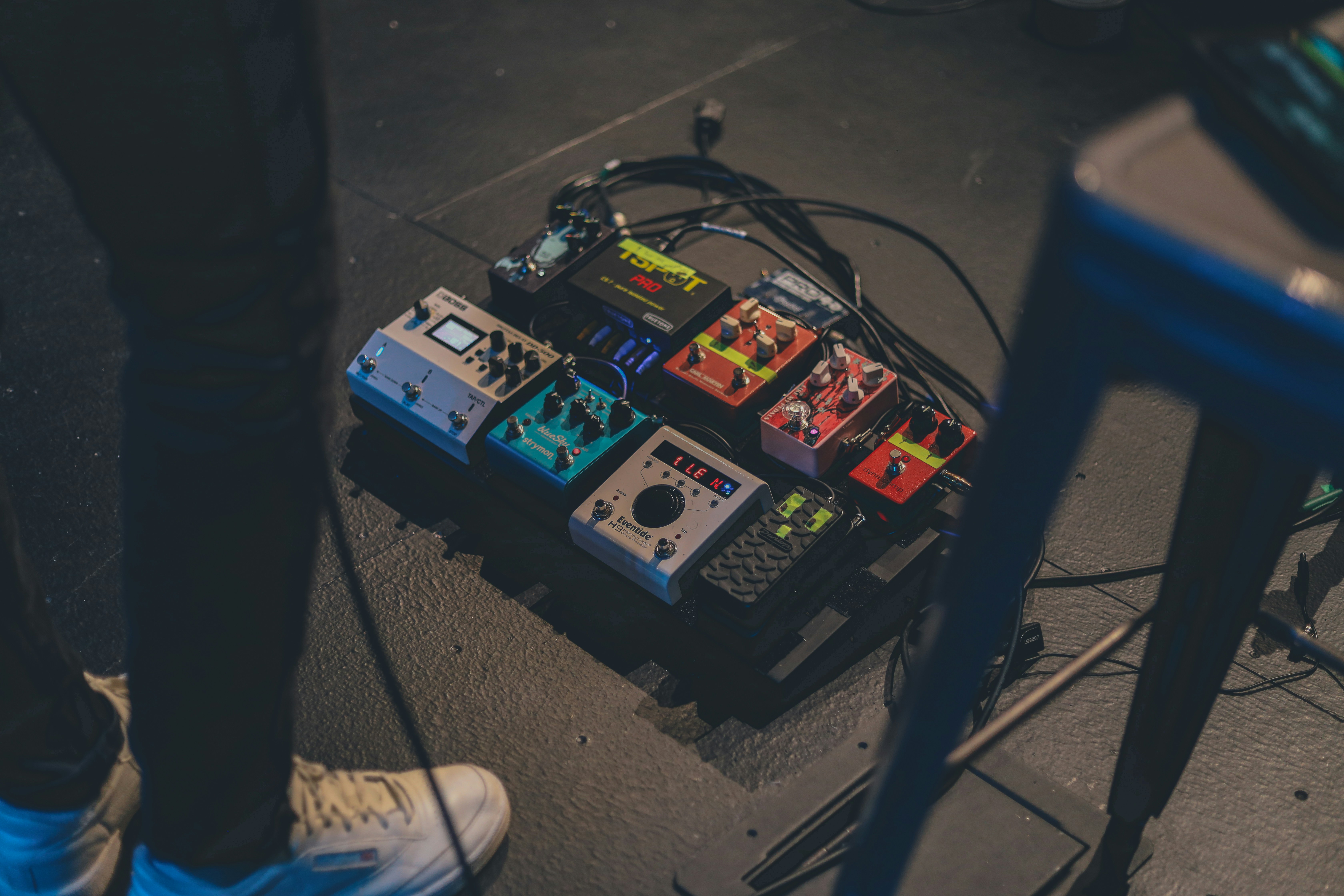 guitar pedal closeup