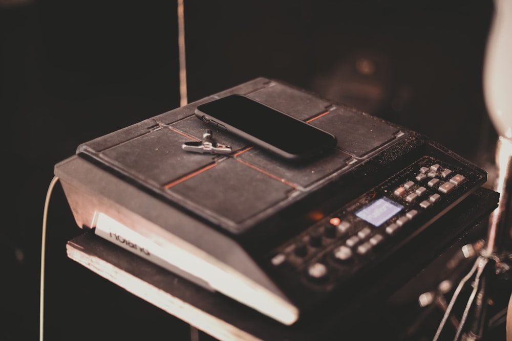 black and gray audio mixer