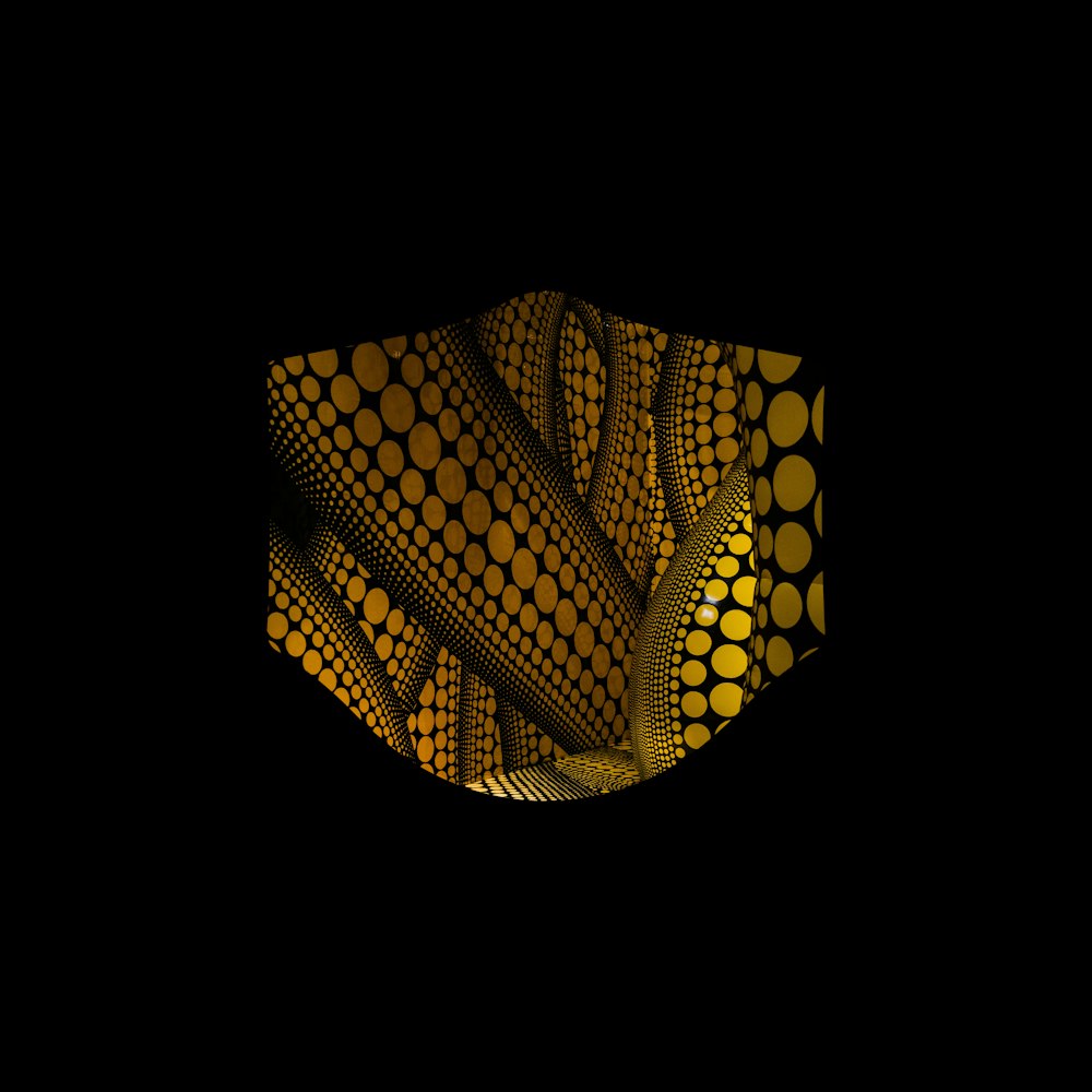 black and yellow heart shaped illustration