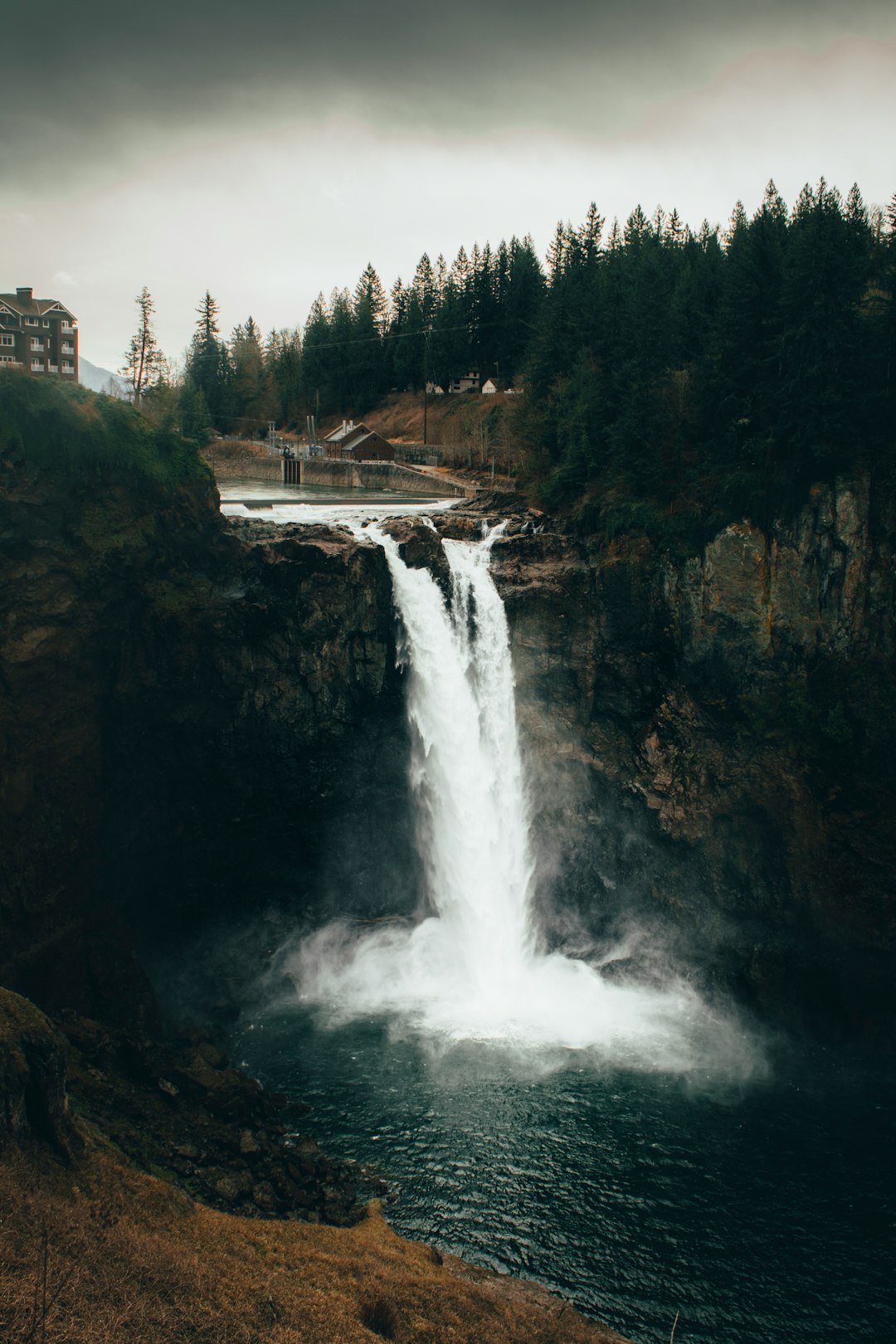 waterfalls in the middle of the forest during daytime